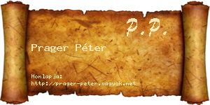 Prager Péter névjegykártya